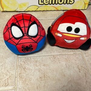 Spider-Man and Lightning McQueen squish mellows